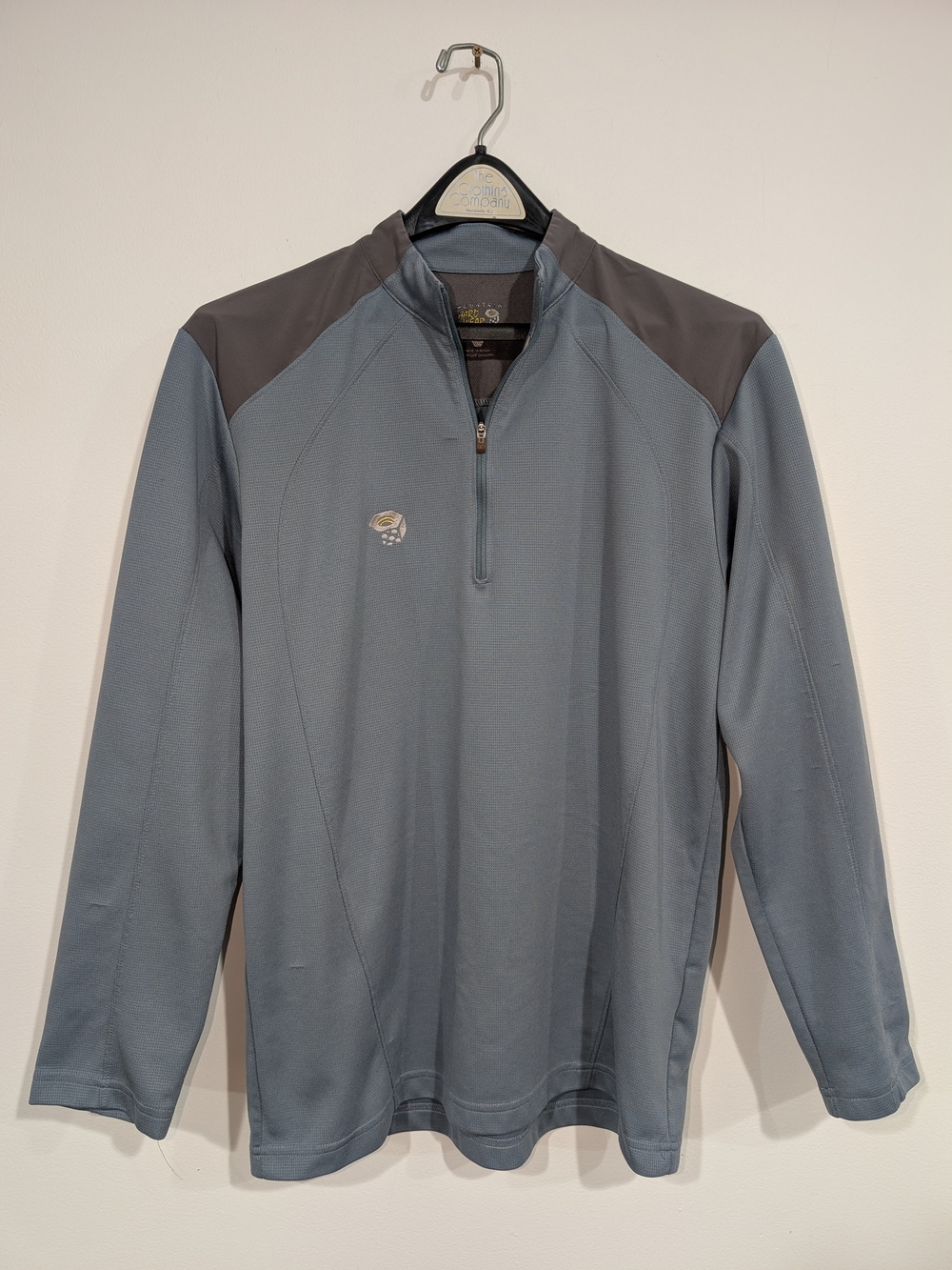 Mountain Hardwear Slate Blue Gray Quarter-Zip Performance Pullover Mens LG